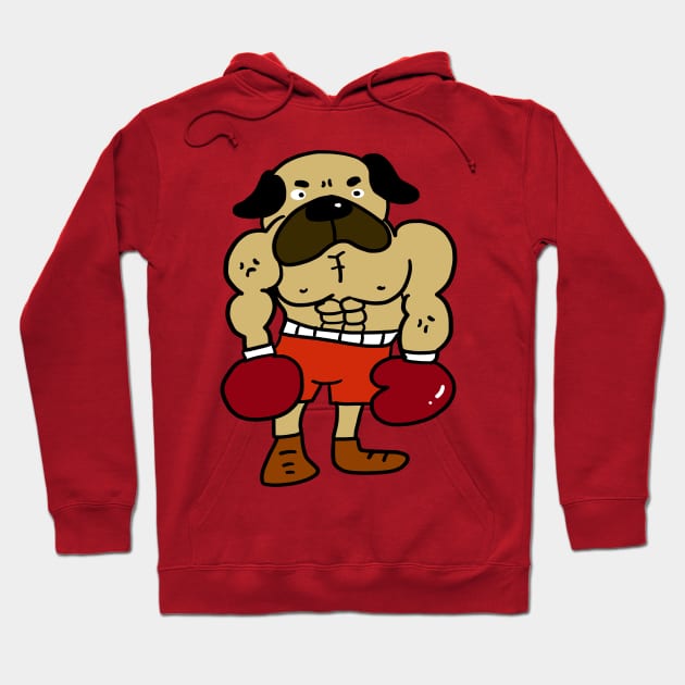 boxer dog Hoodie by KENG 51